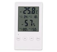 TOPINCN Monitor de Humedad y Temperatura con Sonda de Acero Inoxidable para Laboratorio de Oficina en Casa Diseño Compacto y Ligero