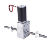 TOPINCN Motor de Engranaje Helicoidal Motor de Reducción de Velocidad de Funcionamiento Resistente y Silencioso para Ascensores, Eje Derecho M8, Ideal para Proyectos de Bricolaje, 1 con 2 Bridas