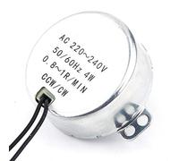 TOPINCN Motor Eléctrico Sincrónico Con Motor De Sincronización, Motor De Plataforma Giratoria Redondo 4 W Cw/Ccw Ac 220 - 240 V, 0.8-1Rpm 1.00Volts