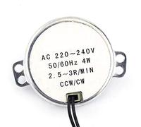TOPINCN Motor Eléctrico Sincrónico Con Motor De Sincronización, Motor De Plataforma Giratoria Redondo 4 W Cw/Ccw Ac 220-240 V, 2.5-3Rpm 1.00Volts