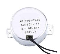 TOPINCN Motor Síncrono Eléctrico Engranado Motor Sincrón Motor Giratorio Redondo 4W Cw/Ccw Ac 220-240V (8-10Rpm)