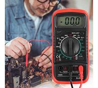 TOPINCN Multímetro Digital Portátil, Pantalla LCD con Luz de Fondo, Lectura de Precisión, para Laboratorios y Casas, Rojo (XL830L rojo)
