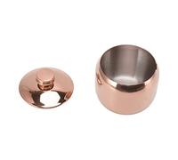 TOPINCN Olla de Condimento de Acero Inoxidable, Soporte para Polvo de Curry, Lavado a Mano, Elegante Metálico, 2,4 Pulgadas (Oro rosa)