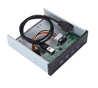 TOPINCN Panel Frontal del Controlador de CD HUB de 4 Puertos Rack Móvil de Expansión de Unidad óptica USB3.0 de 5,25", Velocidad de Transferencia Máxima de 5 Gbps, Soporte para Wi