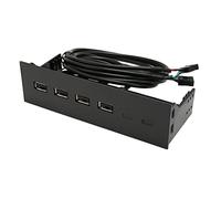 TOPINCN Panel Frontal USB2.0 Hub Multifuncional 4 Puertos para 11 10 8.1 8 7 Vista XP, Construcción de Metal Resistente para Caja de Computadora PC