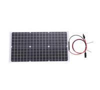TOPINCN Panel Solar Monocristalino de 30 W, Módulo de el Panel de Carga Solar Semiflexible para Acampar Al Aire Libre, Central Eléctrica Portátil, Computadoras Portáti