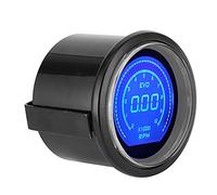 TOPINCN Pantalla LCD Digital de RPM del Tacómetro, Medidor de RPM del Motor de Precisión para Automóvil de 12 V, Luces Azules Rojas Ajustables para Personalización, Construcción Robusta de Plástico