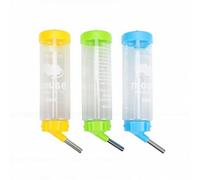 TOPINCN Paquete de 3 Botellas de Agua de 250 Ml para Animales Pequeños, Dispensador de Agua Antigoteo a Prueba de Fugas con Boquilla de Acero Inoxidable, Bebedero Automático para Hámster, (Colores