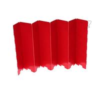 TOPINCN Parabrisas de Estufa, Protector contra el Viento Ligero y Plegable para Cocinar Al Aire, Estufa de Gas, Aleación de Aluminio Roja o Amarilla de 26,4x9,4 Pulgadas (rojo)