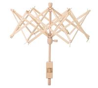 TOPINCN Paraguas con Soporte para Bobinadora de Hilo Swift para Preparación Rápida de Bolas de Tejer, Acabado de Madera Natural Seguro de 24,8 Pulgadas