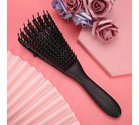 TOPINCN Peine de Peluquería Profesional Antiestático con Forma de Pulpo para Masaje de Peinado Recto, 1 Peine para Cualquier Cabello, 9,6 X 2 X 1,6 Pulgadas, Barbería (BLACK)