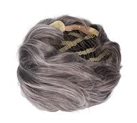 TOPINCN Peluca Gris para Hombre, Suave, Ajustable, en Capas, Sintética, Resistente Al Calor, Peluca Corta Gris para Hombre Mayor, Regalo, Conciertos, Bodas