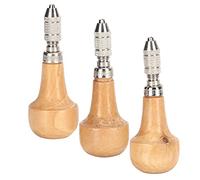 TOPINCN Pin de 3 Colocaciones de Alfileres de Alfiler, Taladro Manual, Micro Drill Chuck, Herramientas de Fabricación de Joyas con un Cómodo Más Grave y Boquilla de Bloqueo de un