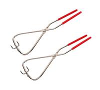 TOPINCN Pinzas de Inmersión con Rojo, Herramienta Duradera de Acero Inoxidable para Esculpir y Acristalar Cerámica, 2 uds.