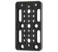 TOPINCN Placa de Cámara de Fácil Montaje con Orificios para Tornillos de 1/4 pulg. y 3/8 pulg. para Uso Versátil en Jaulas de Cámaras Aluminio Duradero 3,5 X 2