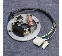 TOPINCN Placa de Estator Magneto de Encendido de Doble Bobina de Apta para Motocicleta PW80-fácil Instalación, Uso Confiable