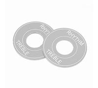 TOPINCN Placa de Interruptor de Palanca de Aluminio Duradera para Guitarra Eléctrica EPI, Indicación de Agudos Rítmicos, Piezas de Repuesto, Juego de 2 Piezas (SILVER)