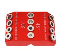 TOPINCN Plantilla de Agujero de Bolsillo, Guía de Taladro de 30°, 45°, 90°, Accesorio de Aleación de Aluminio para Carpintería, Manualidades, Proyectos de Bricolaje