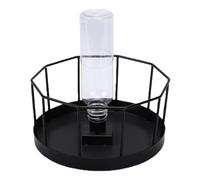 TOPINCN Plato de Agua para Reptiles de Acero Inoxidable, Cuenco de Alimentación para Lagarto Tortuga con Base Antideslizante Estable y Lados Bajos para Fácil Acceso, Alimentador Automático (Grande)