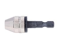 TOPINCN Portabrocas para Amoladora Eléctrica, Vástago Hexagonal, Portabrocas Autocentrante de Tres Mordazas para Mini Destornillador de Impacto, Rango de Sujeción de 1/4 de Pulgada, Portátil, Acero