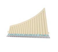 TOPINCN Principiante 18 Tubos Flauta de Pan Llave de C Boquilla Incluida para Mejorar la Capacidad Pulmonar (Blanquecino)