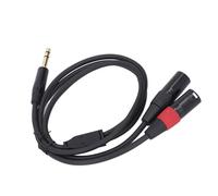 TOPINCN Pristine Sound Cable Divisor en Y Macho de 1/4 de Pulgada a Doble XLR para Presentaciones en Transferencia de Señal Clara para Amantes de la Música (#1)