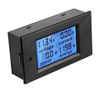 TOPINCN Probador de Amperímetro de Voltímetro de CC Digital para Monitoreo de Energía de Electrodomésticos con Pantalla LCD para Uso Doméstico