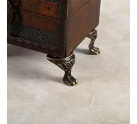 TOPINCN Protector de Esquina de Latón Antiguo, Patas Decorativas para Cajas de Madera, Almacenamiento de Joyas, Juego de 4 Piezas, Aleación de Zinc, 29mm