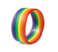 TOPINCN Pulsera Universal de Arcoíris, Pulsera de Silicona del Orgullo Lésbico, Colores Brillantes, Tacto Suave, 7,95 Pulgadas, Accesorios de Fiesta para Apoyo LGBTQIA (Colores variados)