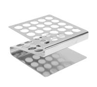 TOPINCN Rack de Tubo de Ensayo Z en Forma de Z, 304 Acero Inoxidable 25 Lugares Livianos Contienen 17 Mm o Menos para Uso en el Hogar de Laboratorio