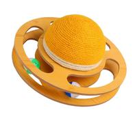 TOPINCN Rascador para Gatos con Bola Rascadora de Sisal con Pista de Rodillos, Juguete Interactivo para Gatitos y Gatos Adultos, Ejercicio en Interiores y Alivio del Estrés
