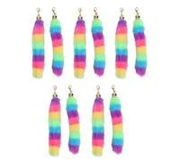 TOPINCN Recambios de Varita para Gatos, 10 Piezas de Juguetes Interactivos de Felpa Suave para Gatos con Campana, Tela de Felpa Antidesprendimiento, Cierre de Langosta de Liberación (10 PCS)