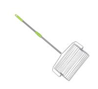 TOPINCN Recogedor de Pelotas de Tenis, Recolector de Pelotas de Tenis de Acero Inoxidable con Telescópico y Cesta Herramienta de Jardín con Rodillo Recolector de Tuercas Multifunción (L)