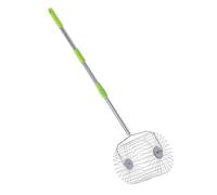 TOPINCN Recogedor de Pelotas de Tenis, Recolector de Pelotas de Tenis de Acero Inoxidable con Telescópico y Cesta Herramienta de Jardín con Rodillo Recolector de Tuercas Multifunción (S)