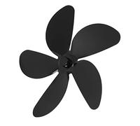 TOPINCN Reemplazo de Aspas de Ventilador para Hogar de Aleación de Aluminio de 5 Aspas para Estufa de Leña que Hace Circular Eficientemente el Aire Caliente para Uso Doméstico Negro
