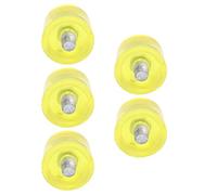 TOPINCN Reemplazo de Cabeza de Martillo de Goma Duradera, Juego de Puntas Llamativas de 5 Piezas para una Fácil Instalación del Equipo, Material Transparente Amarillo Suave, M8x1 (Φ25mm)