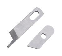 TOPINCN Reemplazo de Cuchillas Superiores e Inferiores de Acero para Máquina Serger 1,6x0,3 Pulgadas 1,4x0,3 Pulgadas Compatible con Overlock