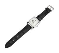 TOPINCN Reloj de Pulsera Mecánico Automático Esqueleto Elegante Cronógrafo de Fase Lunar para Hombres Reloj Analógico de Lujo de Cuero de PU de Cuerda Automática para Actividades Diarias (Plata