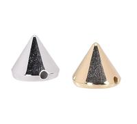 TOPINCN Remaches Cónicos con Base Plana, Tachuelas de Punta de 10x8mm en Dorado y Plateado para Chaquetas de Cuero y Manualidades