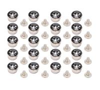 TOPINCN Remaches de Strass, Adornos Redondos con Tornillo 12 Mm for