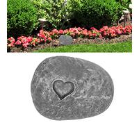 TOPINCN Resina de Piedra Conmemorativa para Mascotas, Grabado para Perros Gatos, Añade Comodidad a los Corazones Rotos, Conmemorando a Nuestras Mascotas Fallecidas (Amor Piedra Gris)