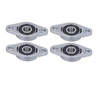 TOPINCN Rodamiento de Brida Horizontal, Soporte Duradero de Acero Inoxidable para Impresora 3D con Tornillo de Avance T8, Bloque de Rodamientos de 4 Piezas para Máquinas de Hilar