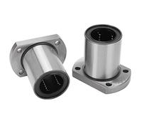 TOPINCN Rodamiento Lineal CNC, 2 Piezas, Diseño de Brida, Operación de Baja Fricción, Reemplazo para Maquinaria Electrónica, Rodamiento de Acero, 30mm/1,18 Pulgadas
