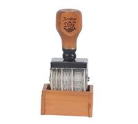TOPINCN Sellos de Negocios Sello de Fecha de Madera Sello de Rueda Rodante Sello de Número de Entintado Automático Máquina de Numeración Automática Kit de Sellos de Números de Metal para