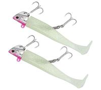 TOPINCN Señuelo con Doble Anzuelo para Pesca en el Mar, Columpio Flexible, Material de Acero Inoxidable, 2 uds.