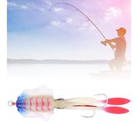 TOPINCN Señuelo de Pesca de Calamar y Pulpo UV con Ojos 3D Personalizados, Acción Realista para Pescadores, Aparejos de Pesca Ligeros y Duraderos de 2,1 Oz 15,3 Cm (4#)