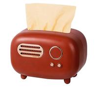 TOPINCN Servilletero, Modelo de Radio Retro, Caja de Pañuelos, Soporte para Toallitas, Secador de Mesa, Dispensador de Hojas, Servilletero Decorativo para Oficina en Casa y Coches (Arándano)