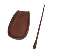 TOPINCN Set Costa de té de té de 2 Piezas, Utensil de té de Madera de Nogal Accesorios de té Chino Gongfu té té Vintage Kung Fu (A)