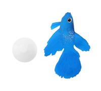 TOPINCN Silicona Peces Artificiales Alta Simulación Realista Acuario Flotante Pecera Decoración De Adornos con Línea Ventosa(Betta Azul)