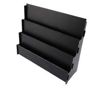 TOPINCN Soporte de Exhibición de Tarjetas Comerciales de Acrílico Estante de Exhibición de Tarjetas Deportivas Estante de Almacenamiento de Desmontable con Ensamblaje sin (BLACK)
